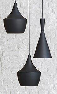 מנורת תלייה שחורה