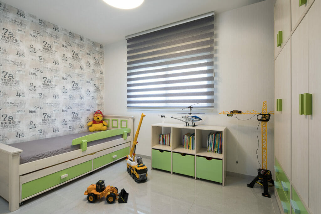 תמונה של חדר ילדים בעיצובה של האדריכלית ענבר מנגד אבן קיסר