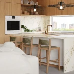 משטח שיש פורצלן של אבן קיסר דגם 902 Carrari Blanco