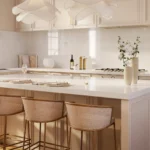 שיש פורצלן אבן קיסר דגם moonice 907 מטבח סהרה שיש לבן